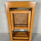 4X Vintage Esdoorn + Rotan Klapstoelen thumbnail 19