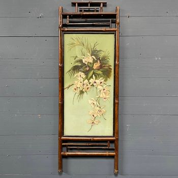 Beschilderd Glazen Paneel In Bamboe Frame Ii