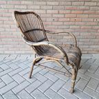 Bruine Bamboe Fauteuil Tuinstoel thumbnail 6