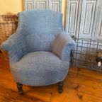 Fauteuil Damesstoel Stoel Biedermeier 1880 Frans Antiek thumbnail 9