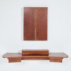 Danish Mid-century Modern Wall Console With Mirror By Frode Holm For Illums Bolighus, 1950’s thumbnail 3