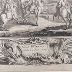 Antieke Gravure 'beleg Van Menen' 1744 thumbnail 3