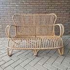 Vintage Bamboebank Belse 8 Rohé Tuinbank Bamboe thumbnail 2