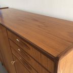 Vintage Teak Sideboard Dressoir, Highboard Uit Zweden thumbnail 9