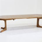 Vintage Deense Grote Ovalen Uitschuifbare Eettafel Xxl thumbnail 7