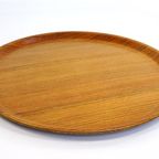 Vintage Dienblad Plywood Rond thumbnail 2