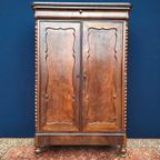 Retro Vintage Teak Fineer Mini Bureau, Bureautje, Desk, Kast thumbnail 19