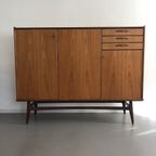 Vintage Teak Sideboard Dressoir, Highboard Uit Zweden thumbnail 3