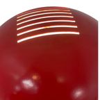 Herda - Space Age Table Lamp - Red Shade, Black Base And Chromed Upright (Rare Model) thumbnail 7