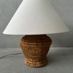 Vintage Tafellamp – Oude Rotan Kruik thumbnail 6