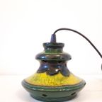 * Vintage Hanglamp Keramieke Lamp Jaren 70 Gele Lamp thumbnail 9