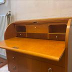 Vintage Rolltop Kast-/ Secretaire Deens thumbnail 11