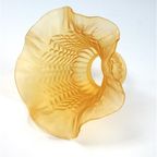 Vintage Glazen Lampenkapje Amber – Gerokt thumbnail 6