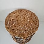 Vintage Bohostijl Rotan Bamboe Bijzet Tafel thumbnail 5