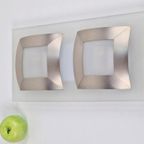 Vintage Wandlamp Vibia Design Postmodern ´80 Glas Metaal thumbnail 5