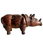 Vintage Bronzen Neushoorn Beeldje Brons thumbnail 3