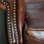 Karaktervolle Set Van 2 Vintage Schapenleren Armchairs Met Warme Kleuren En Een Mooi Patina thumbnail 16