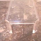 David Lange Lucite And Glass Coffee Table thumbnail 7