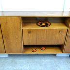 Mooie Vintage Highboard Midcentury Retro Buffet Wandkast thumbnail 7