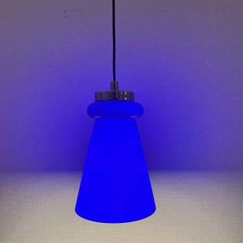 Peill & Putzler Blauwe Pendant Design Lamp 1960S