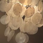 Opaline Capiz Parelmoer Vintage Schelp Hanglampen Meerdere Beschikbaar thumbnail 12