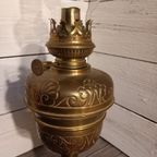 Antieke Koperen Olielamp, In Zeer Nette Staat. thumbnail 5