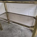 Vintage 'Gouden' Consoletafel / Bijzettafel / Etagere thumbnail 5