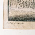 St. Janskerk En De Hoofdwacht - 1750 - Gravure Door Hendrik Spilman Uit 1744, Naar Jan De Beijer. thumbnail 4