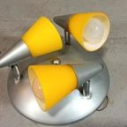 Vintage Happy Light 3 Spot Plafondlamp, Geel thumbnail 2