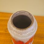Vintage West Germany Vaas Vaasje Bruin Rood thumbnail 4