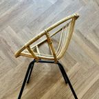 Rohé Noordwolde Rotan Bamboe Fauteuil 1960 thumbnail 5