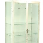Oude Metalen Apothekerskast Medicijnkast Glas Industrieel 1970S thumbnail 3