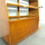 Fineer Toonbank, Winkel Vitrine Met Schuifdeuren, Vintage Vitrinekast thumbnail 12