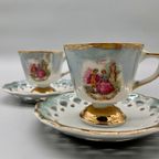 Vintage Barok Kitsch Kop En Schotels 4 Delige Set thumbnail 5