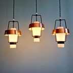 Trio Van Scandinavische Hangers In Opaline En Kopermetaal thumbnail 7