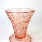 Vintage Glazen Vaasje Roze Zalm thumbnail 2