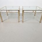 Set 2 Vintage Salontafel Chroom Messing Fratelli Orsenigo 70 thumbnail 2