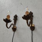 Vintage Messing Hollywood Regency Wandlampjes Bedlampjes Set Prijs thumbnail 6