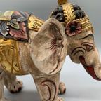 Vintage Houten Olifant Balinees Xl thumbnail 2