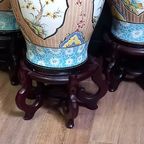 3x Vintage Vietnamese Bien Hoa Vazen Prijs P/st thumbnail 15