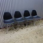 Vintage Zwarte Vitra Dsr Eames Stoelen, Set Van 4 thumbnail 3