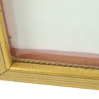 Vintage Diepe Gouden Houten Lijst Met Bol Glas Convex thumbnail 4