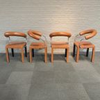 Set Van 4 Lederen Arcosa Stoelen Door Paola Piva thumbnail 10