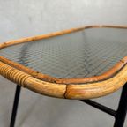 Vintage Salontafel – Bamboe En Draadglas thumbnail 8