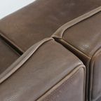 Vintage De Sede Ds15 Bruin Leer Modulair Sofa 1970S thumbnail 5