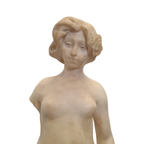 Italiaans Albasten Beeld Van Een Naakte Vrouw, Circa 1900 thumbnail 5