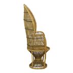 Grote Rotan Rieten Pauwstoel Troon Emanuelle Boho 131Cm thumbnail 5