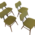 Set 4 Vintage Eetkamerstoelen 'dukinfield' Reupholstered thumbnail 16