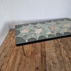 Mid Century Natuurstenen Tafel Met Zwevend Blad Design thumbnail 2