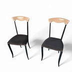 2 X Charme Dining Chair By Fasem Is A Slender, Yet Strong Masterpiece 1980s thumbnail 13